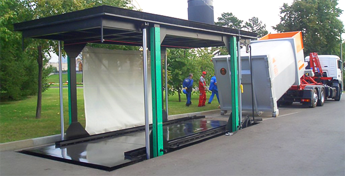 花园式景观压缩垃圾站